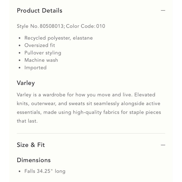 Varley Womens Size S Naples Oversized Mini Dress Black Athleisure Comfort Casual - Picture 7 of 7